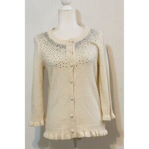 Juicy Couture Size M Cardigan Sweater Wool Cashmere Rabbit Hair Closet Staple